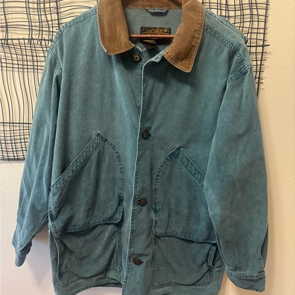 Eddie Bauer Jackets & Blazers - Eddie Bauer Vintage Chore Coat with Brown Corduroy Collar